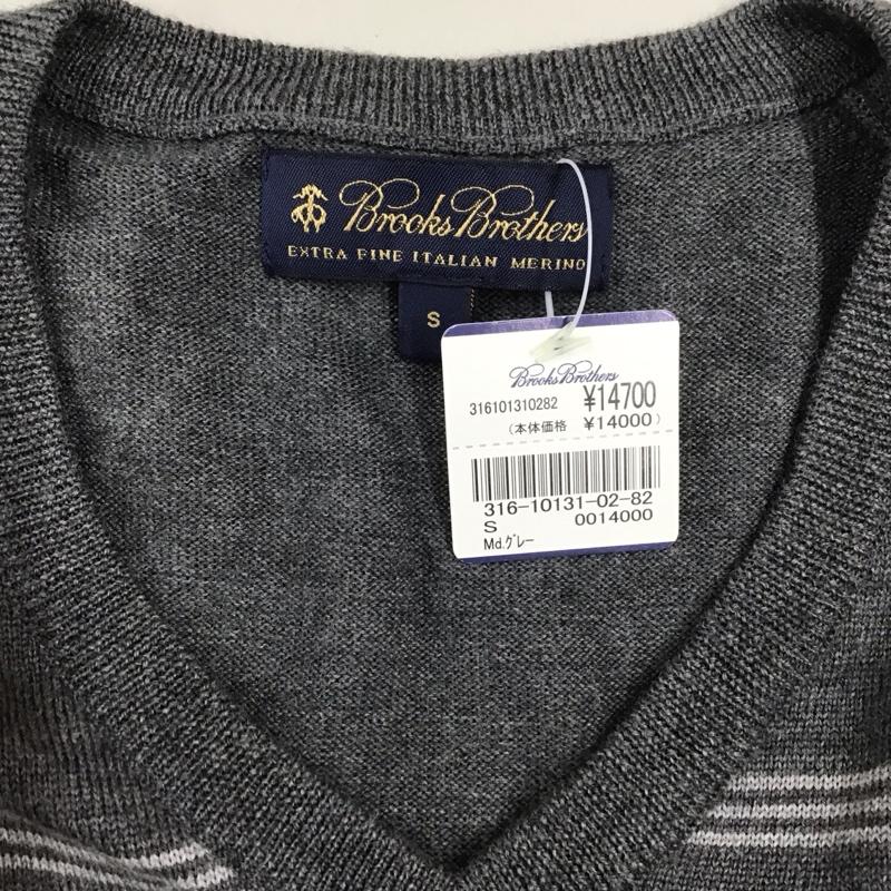 ブルックスブラザーズ BROOKS BROTHERS ベスト ベスト ニットベスト ノースリーブニット Vネック S ボーダー柄 マルチカラー / マルチカラー / メンズ USED 古着 中古 10113209