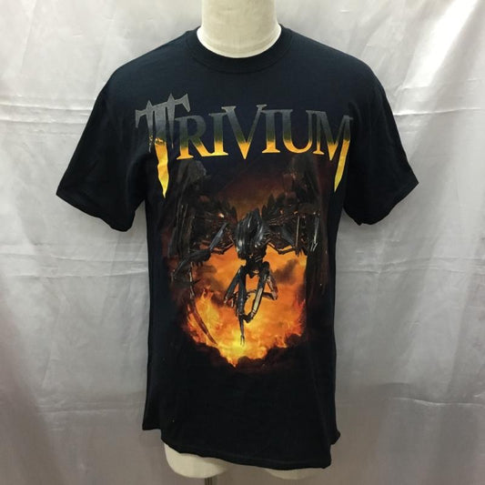古着 USED Tシャツ 半袖 半袖カットソー プリントTシャツ クルーネックカットソー M プリント 黒 / ブラック /  メンズ USED 古着 中古 10111304