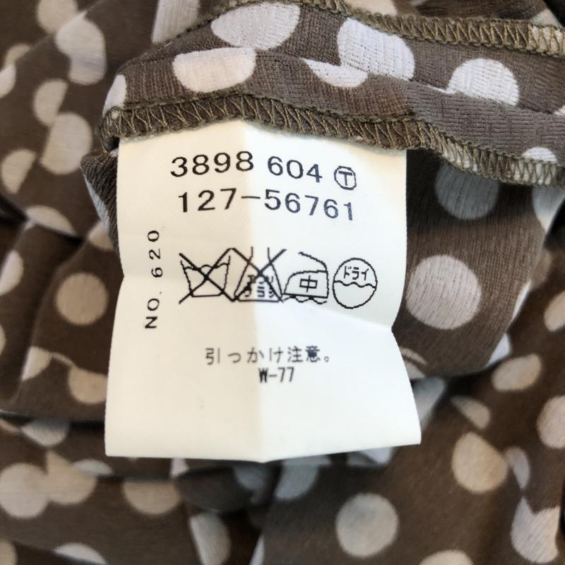 インディヴィ INDIVI ワンピース ミニスカート 42 ドット ベージュ / ベージュ / X 灰 / グレー / レディース USED 古着 中古 10011495