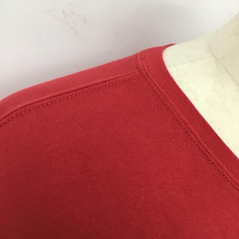 ポロラルフローレン POLO RALPH LAUREN トレーナー 長袖 長袖トレーナー スウェット クルーネック リブスウェットカットソー XXL ロゴ、文字 赤 / レッド /  メンズ USED 古着 中古 10120629