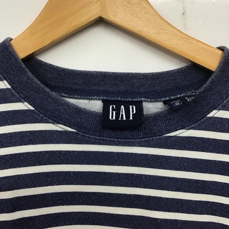 ギャップ GAP Tシャツ 半袖 半袖カットソー プリントTシャツ クルーネックカットソー 90s XL ボーダー柄 白 / ホワイト / X 紺 / ネイビー / メンズ USED 古着 中古 10137839