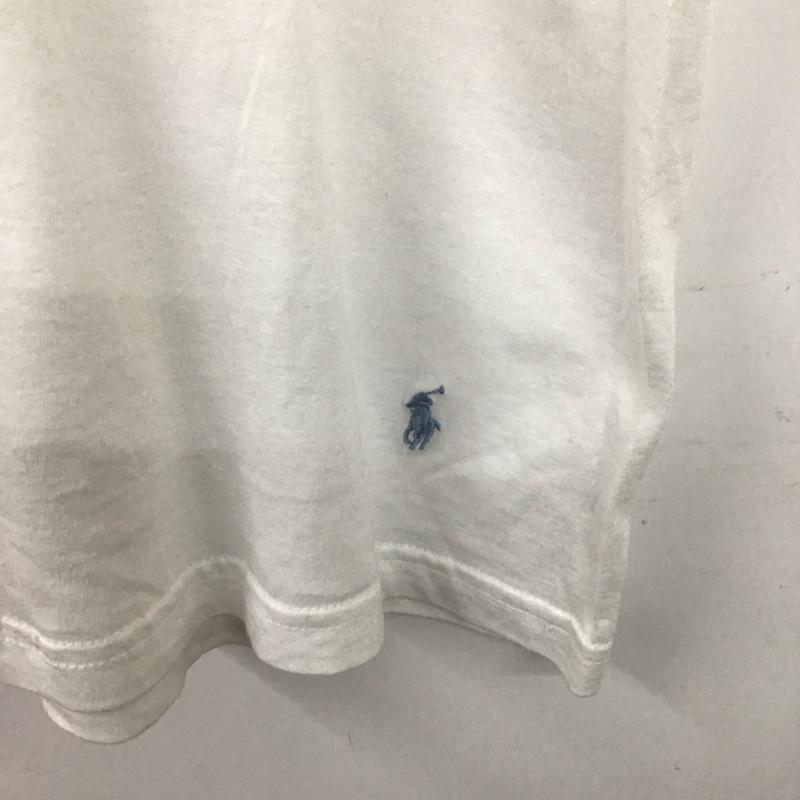 ポロラルフローレン POLO RALPH LAUREN Tシャツ 半袖 半袖カットソー 無地Tシャツ クルーネックカットソー L 無地 白 / ホワイト / メンズ USED 古着 中古 10138113