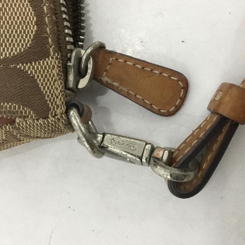 コーチ COACH ハンドバッグ ハンドバッグ F1J-6094 シグネチャー レザー切替 総柄 ベージュ / ベージュ / X 茶 / ブラウン / レディース USED 古着 中古 10137938