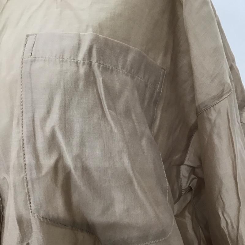 アーバンリサーチ URBAN RESEARCH シャツ、ブラウス 長袖 IT14-23R004 シアーバンドカラーシャツ FREE 無地 ベージュ / ベージュ / レディース USED 古着 中古 10112646