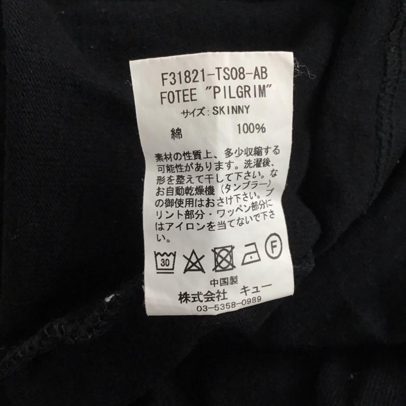 エフエイティー FAT Tシャツ 半袖 半袖カットソー プリントTシャツ クルーネックカットソー ロゴ、文字 黒 / ブラック / メンズ USED 古着 中古 10137078