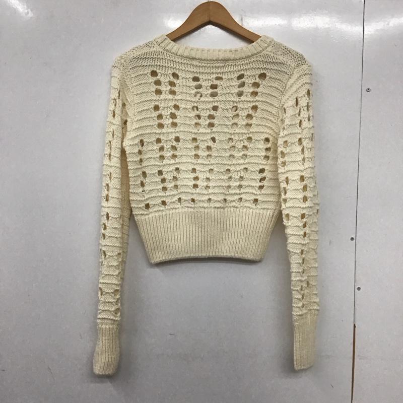 ザラ ZARA カーディガン 長袖 L 無地 白 / ホワイト / レディース USED 古着 中古 10139391