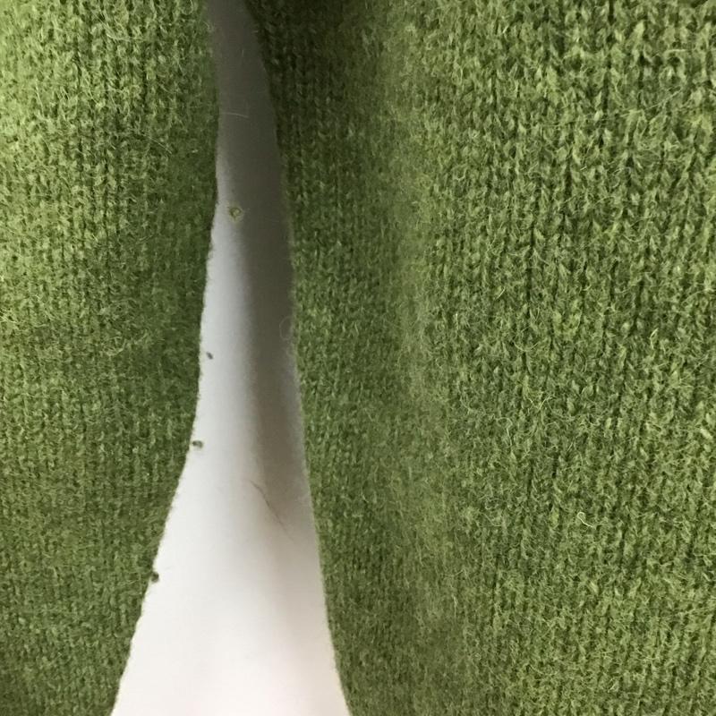 エルエルビーン L.L.Bean ニット、セーター 長袖 0 HLV5 エルボーパッチ ショールカラー M 無地 緑 / グリーン / メンズ USED 古着 中古 10112653