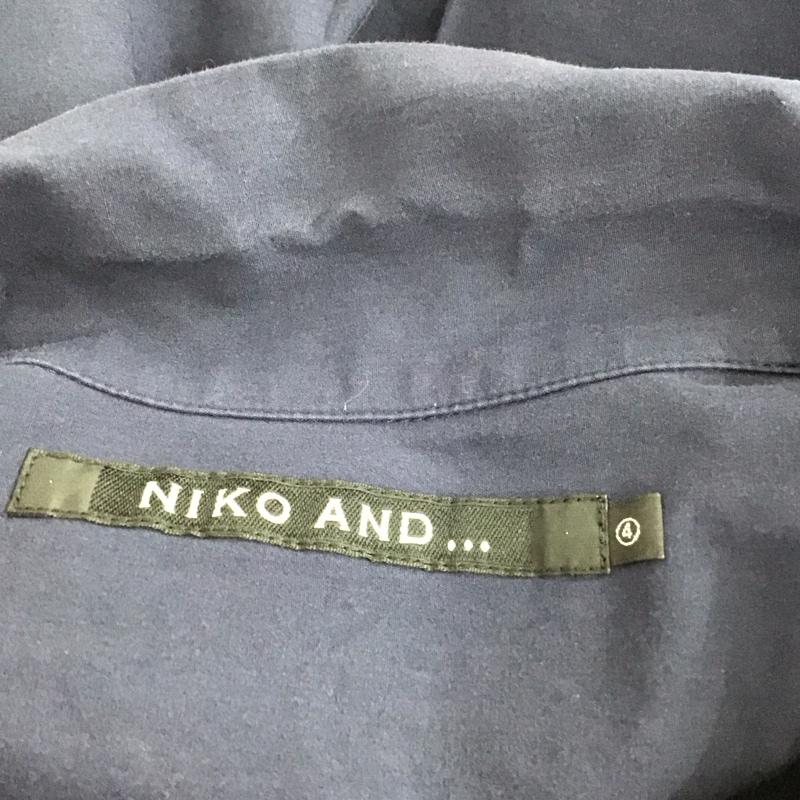 ニコアンド niko and... シャツ、ブラウス 半袖 半袖シャツ カラーシャツ 半袖カットソー ポケットシャツ 4 無地 紺 / ネイビー /  メンズ USED 古着 中古 10110426