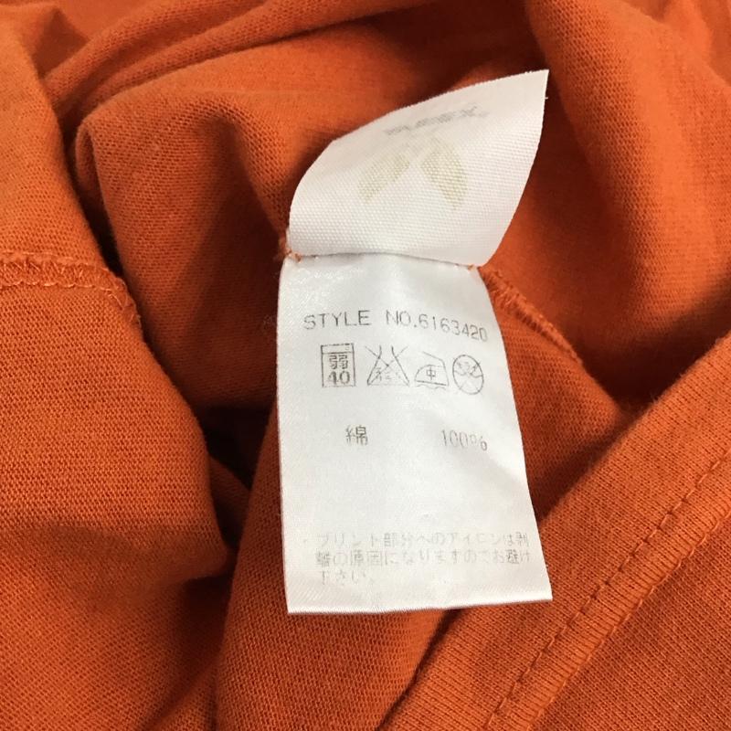 アヴィレックス AVIREX Tシャツ 半袖 半袖カットソー プリントTシャツ クルーネックカットソー XL ロゴ、文字 橙 / オレンジ / メンズ USED 古着 中古 10150251