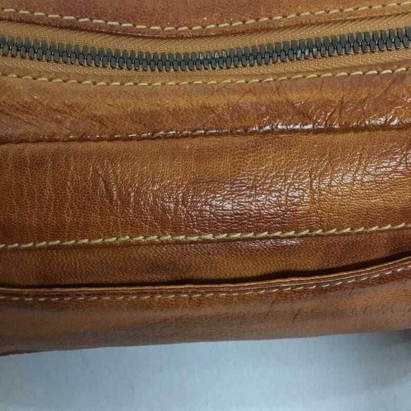 ゲンテン genten ウエストバッグ ウエストバッグ レザー ボディバッグ ロゴ、文字 茶 / ブラウン / メンズ USED 古着 中古 10128325