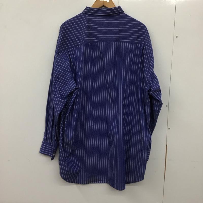 アイテムズ アーバンリサーチ ITEMS URBAN RESEARCH シャツ、ブラウス 長袖 長袖シャツ ストライプシャツ カラーシャツ L ストライプ 青 / ブルー / メンズ USED 古着 中古 10139007