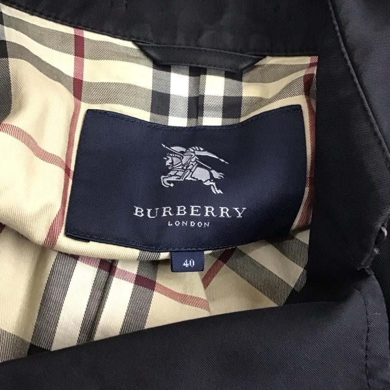 バーバリーロンドン Burberry London コート トレンチコート FRA43-180-09 40 無地 黒 / ブラック / レディース USED 古着 中古 10113026