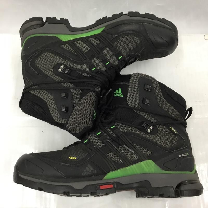 アディダス adidas アウトドアシューズ アウトドアシューズ U41601 TERREX TREK GTX トレッキングシューズ 28cm 28.0cm ロゴ、文字 黒 / ブラック / X 薄緑 / ライトグリーン / メンズ USED 古着 中古 10105880