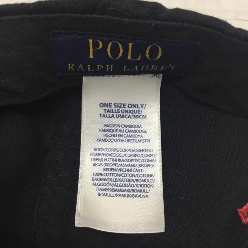 ポロラルフローレン POLO RALPH LAUREN 帽子 キャップ コットン ワンポイント 黒 / ブラック / メンズ USED 古着 中古 10120568