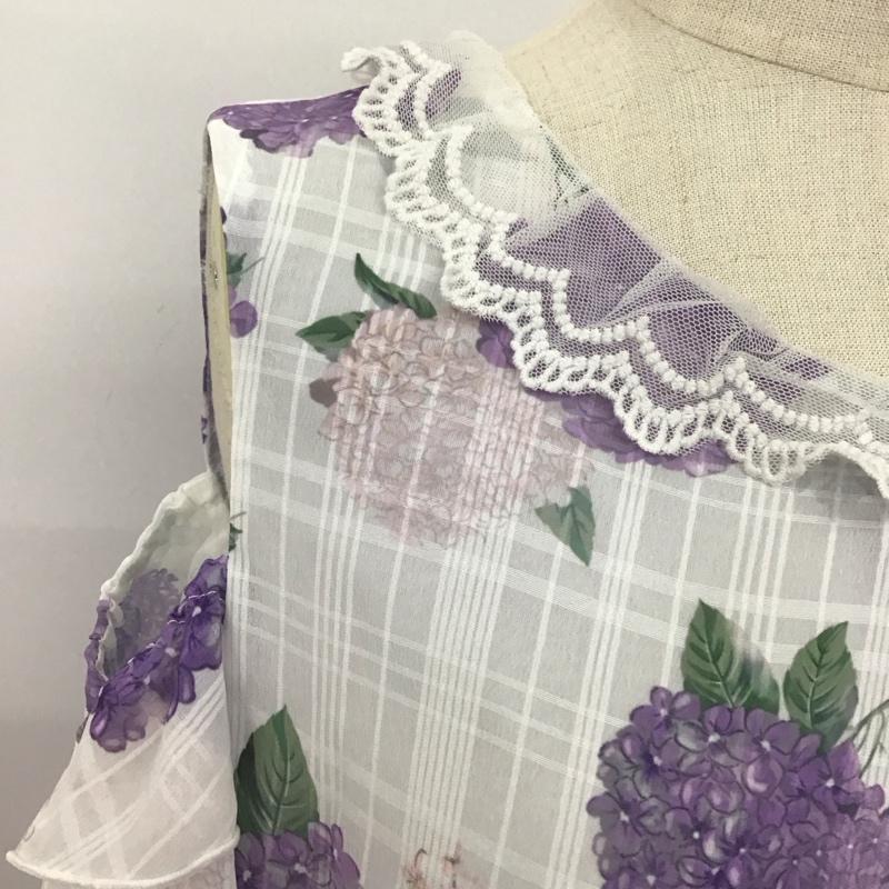 アクシーズファム axes femme ワンピース ひざ丈スカート FREE 花柄 X チェック マルチカラー / マルチカラー / レディース USED 古着 中古 10108634