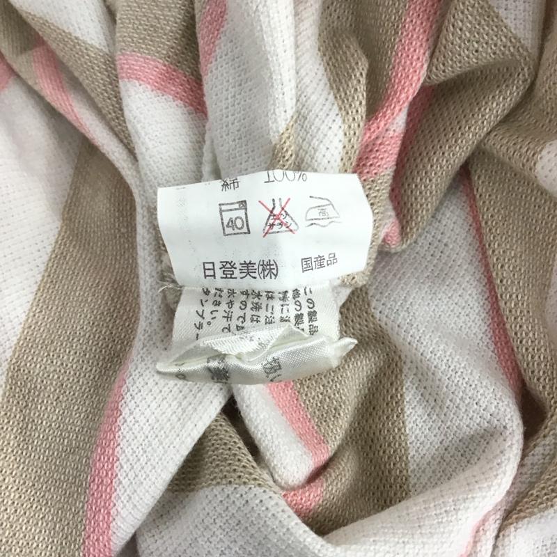 チャップスラルフローレン CHAPSRALPHLAUREN ポロシャツ 半袖 半袖ポロシャツ カラーシャツ 半袖カットソー M ボーダー柄 白 / ホワイト / X 桃 / ピンク / X ベージュ / ベージュ / メンズ USED 古着 中古 10140698