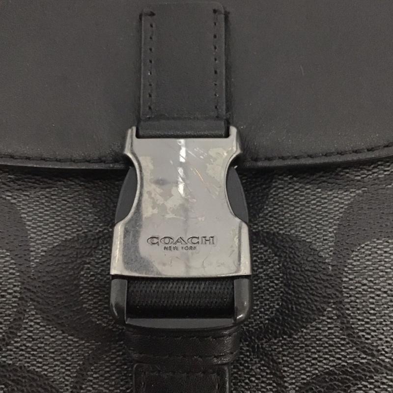 コーチ COACH ショルダーバッグ ショルダーバッグ B2280-C3134 シグネチャー トラック スモール フラップ クロスボディ 総柄 黒 / ブラック / メンズ USED 古着 中古 10125574