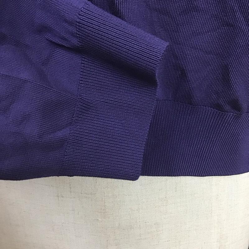 マークジェイコブス MARCJACOBS カーディガン 長袖 N623C02RE21 クルーネック クロップド丈 M ロゴ、文字 紺 / ネイビー / レディース USED 古着 中古 10109657