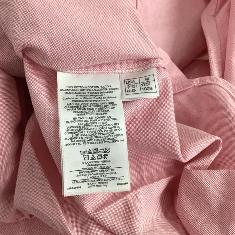 ブルックスブラザーズ BROOKS BROTHERS シャツ、ブラウス 長袖 ボタンダウン M 無地 桃 / ピンク / メンズ USED 古着 中古 10111188