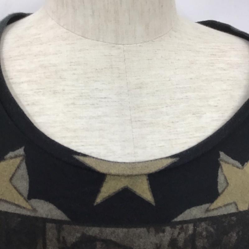 グラム glamb カットソー 長袖 長袖カットソー クルーネックカットソー ロングスリーブカットソー プリントTシャツ 4 プリント 黒 / ブラック /  メンズ USED 古着 中古 10109092