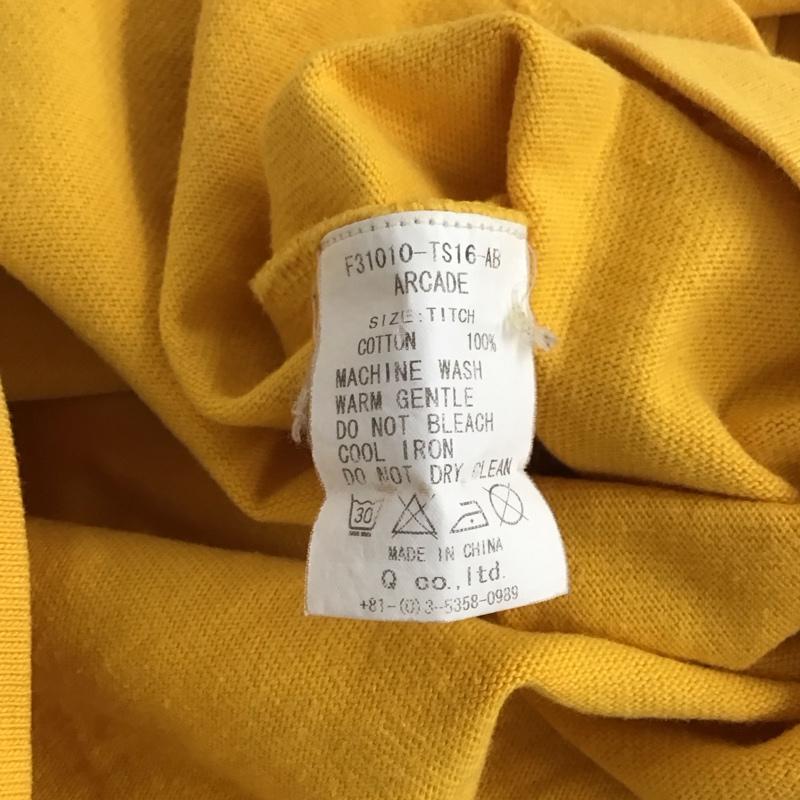 エフエイティー FAT Tシャツ 半袖 M プリント 黄 / イエロー / メンズ USED 古着 中古 10145671