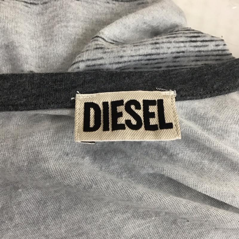 ディーゼル DIESEL Tシャツ 半袖 クルーネック S 総柄 灰 / グレー / レディース USED 古着 中古 10112340