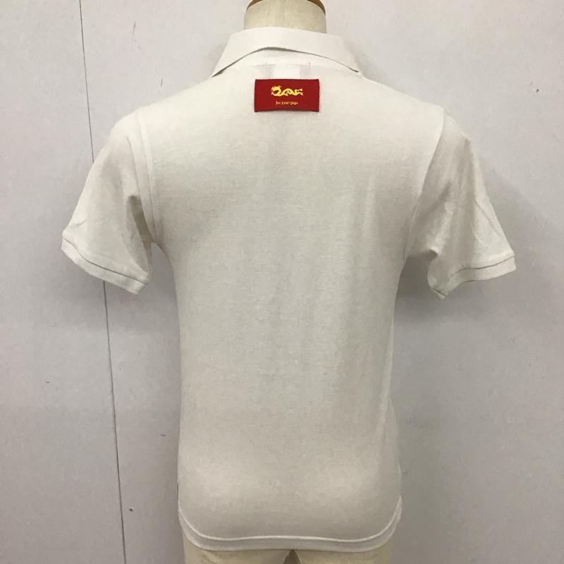 クリームソーダ CREAMSODA ポロシャツ 半袖 半袖ポロシャツ カラーシャツ 半袖カットソー S ロゴ、文字 白 / ホワイト /  メンズ USED 古着 中古 10113114