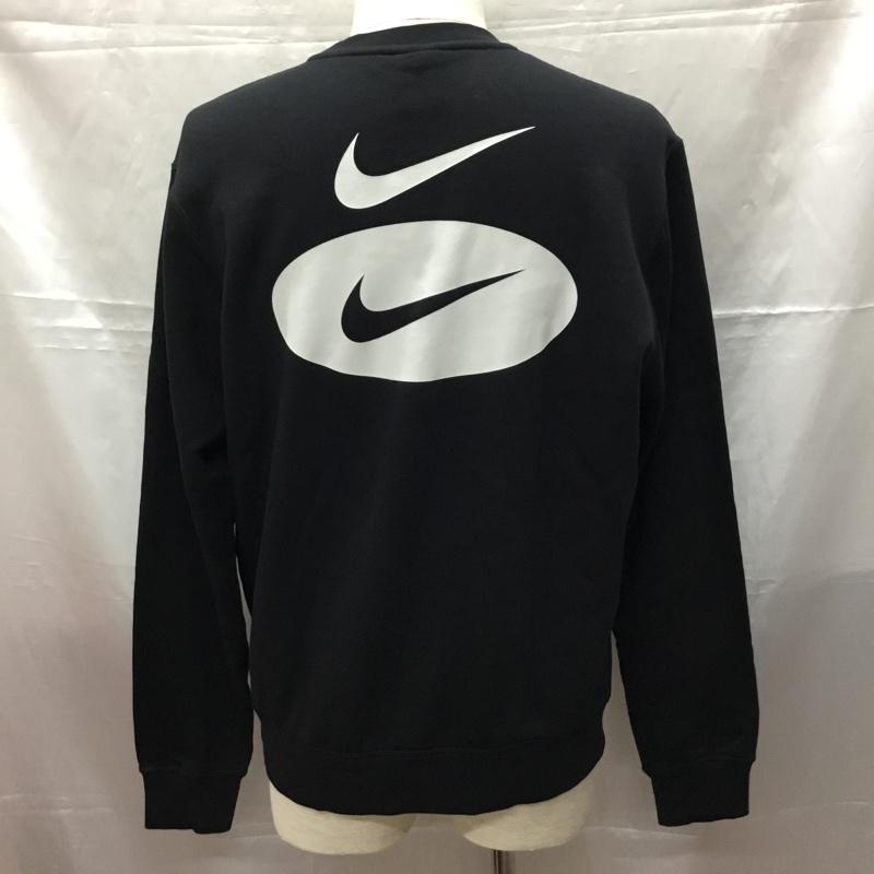 ナイキ NIKE トレーナー 長袖 dm5461-010 スウェットトレーナー スポーツウェア クルーネックカットソー M ロゴ、文字 黒 / ブラック / メンズ USED 古着 中古 10108246