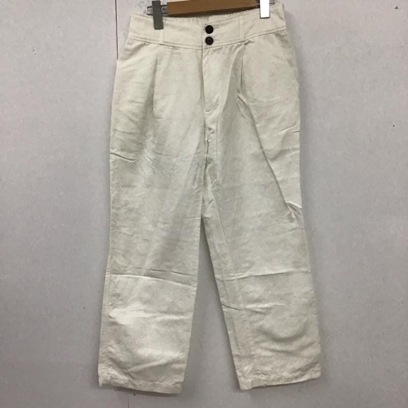 ワイズフォーリビング Y s for living ボトムス ボトムス コットン リネン ワイドパンツ 無地 白 / ホワイト / メンズ USED 古着 中古 10121339