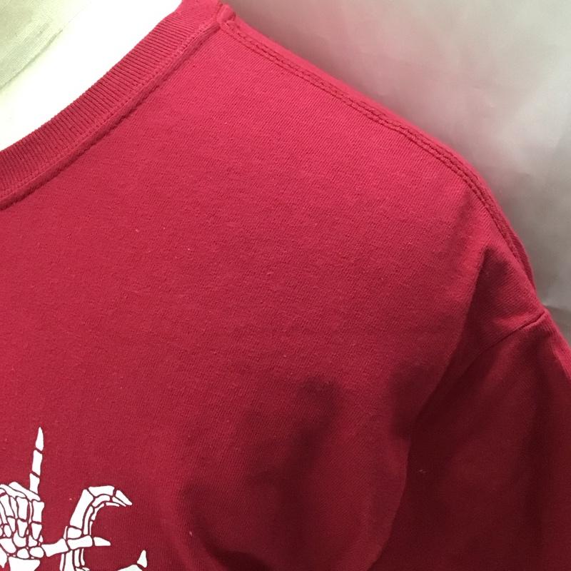 ラーキングクラス LURKING CLASS Tシャツ 半袖 半袖カットソー プリントTシャツ クルーネックカットソー L プリント えんじ / ワインレッド /  メンズ USED 古着 中古 10113197