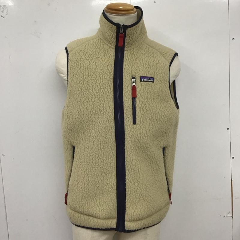 パタゴニア patagonia ベスト ベスト 22820fa17 レトロパイルベスト ジップアップフリースベスト M ロゴ、文字 ベージュ / ベージュ / メンズ USED 古着 中古 10125645