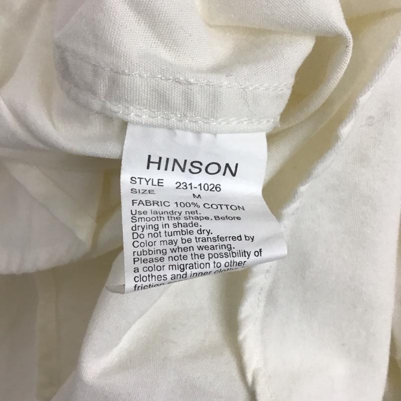 ヒンソン HINSON シャツ、ブラウス 長袖 長袖シャツ カラーシャツ ポケットシャツ 長袖カットソー M 無地 白 / ホワイト / メンズ USED 古着 中古 10122964