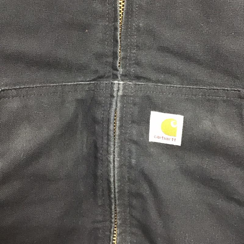 カーハート Carhartt ジャケット、上着 ジャケット、ブレザー ジップアップジャケット パーカージャケット アウター L ロゴ、文字 黒 / ブラック / メンズ USED 古着 中古 10136793
