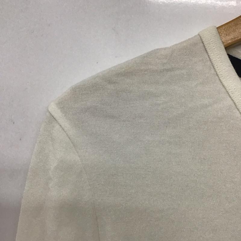 ブラックレーベルクレストブリッジ BLACK LABEL CRESTBRIDGE Tシャツ 長袖 51P11-210-02 ロンT Vネック 2 ワンポイント 白 / ホワイト / メンズ USED 古着 中古 10139608