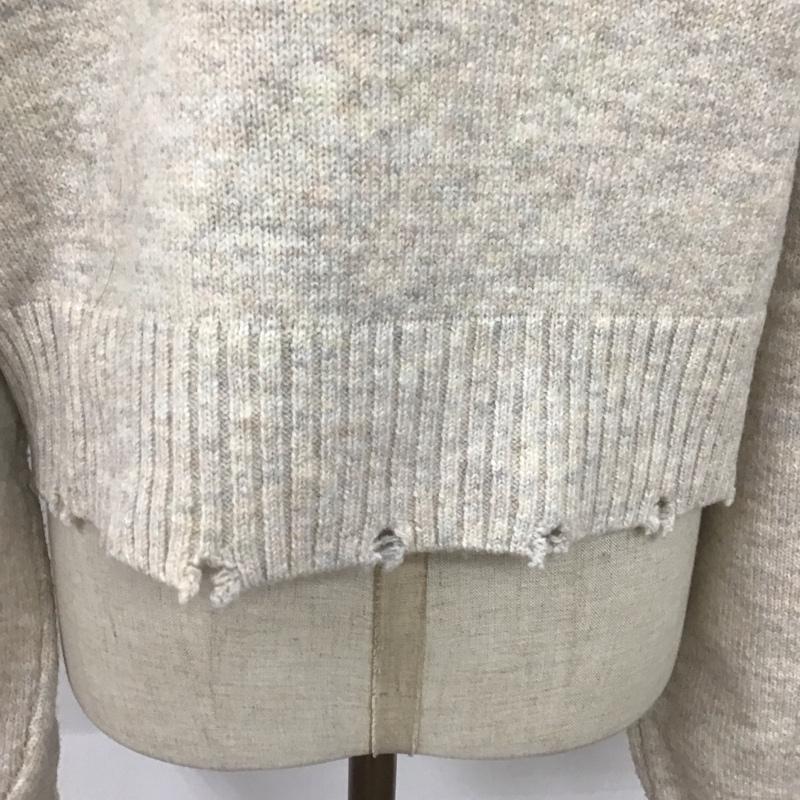イング INGNI ニット、セーター 長袖 長袖ニットカットソー ニット セーター ジップアップネックニット M 無地 ベージュ / ベージュ / レディース USED 古着 中古 10123703
