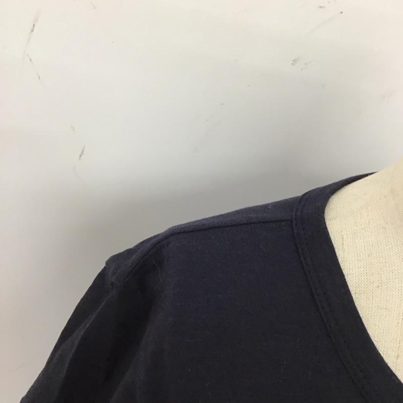 トミーヒルフィガー TOMMY HILFIGER Tシャツ 半袖 クルーネック S ロゴ、文字 紺 / ネイビー / レディース USED 古着 中古 10123064