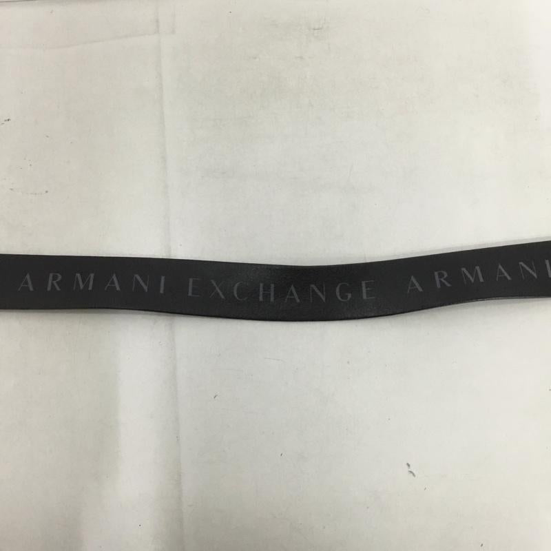 アルマーニエクスチェンジ ARMANI EXCHANGE ベルト・バックル ベルト レザー 28 ロゴ、文字 黒 / ブラック / メンズ USED 古着 中古 10138017