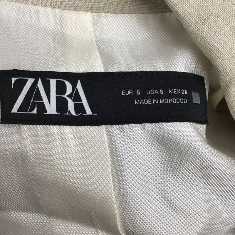 ザラ ZARA ジャケット、上着 ジャケット、ブレザー カジュアルジャケット ロングジャケット カラージャケット S 無地 ベージュ / ベージュ / レディース USED 古着 中古 10123812
