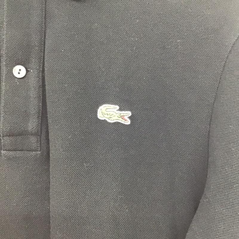 ラコステ LACOSTE ポロシャツ 半袖 半袖ポロシャツ カラーシャツ 半袖カットソー 4 ロゴ、文字 黒 / ブラック / メンズ USED 古着 中古 10133144