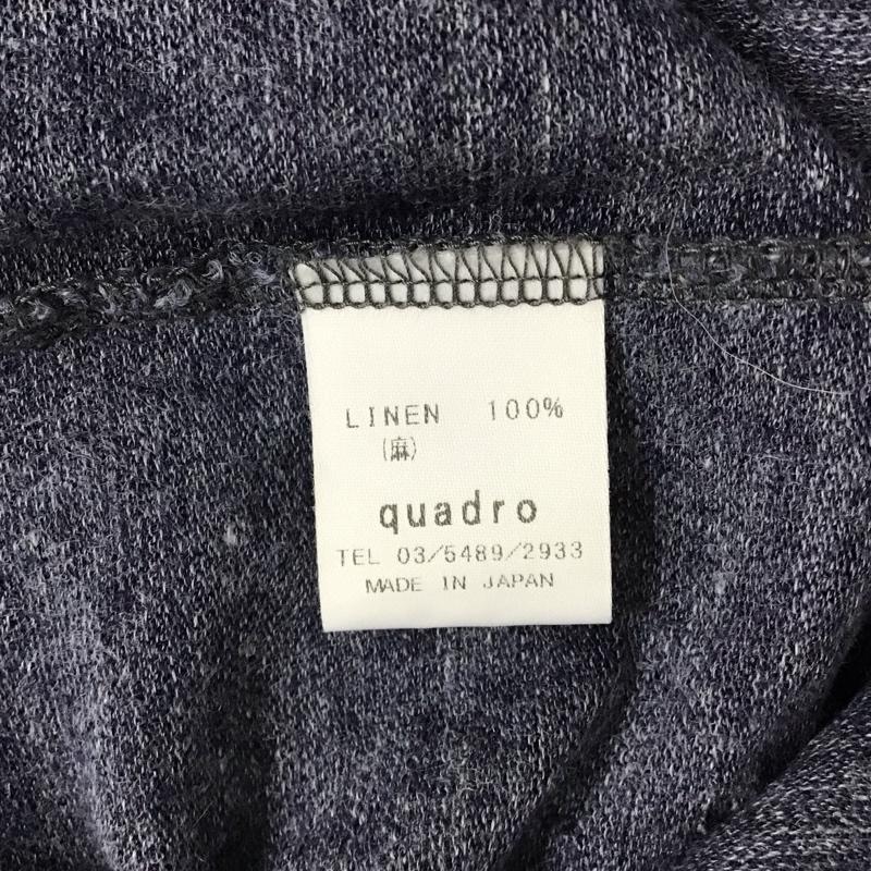 クオドロ quadro Tシャツ 半袖 半袖カットソー 無地Tシャツ クルーネックカットソー 2 無地 紺 / ネイビー / メンズ USED 古着 中古 10131764