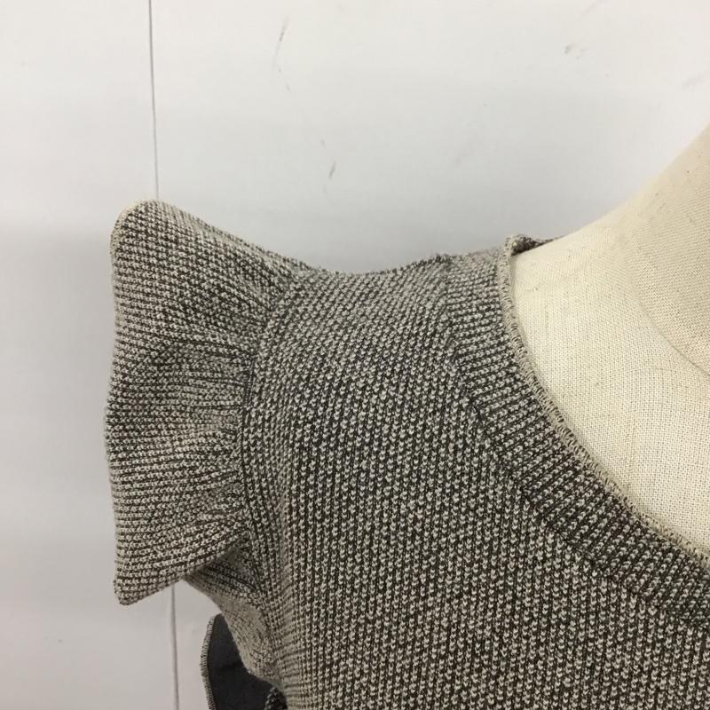 ザラ ZARA セットアップ セットアップ ノースリーブ タイトスカート セット スリット M 無地 灰 / グレー / レディース USED 古着 中古 10122025