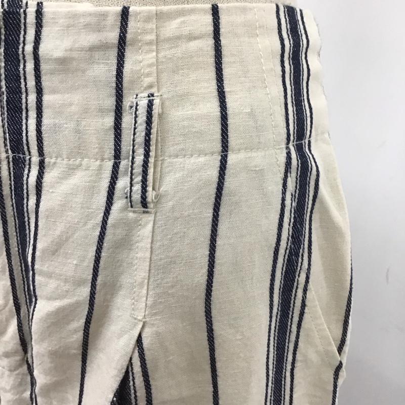 アイテムズ アーバンリサーチ ITEMS URBAN RESEARCH パンツ サルエルパンツ IT15-24A007 リネンストライプパンツ FREE ストライプ アイボリー / アイボリー / X 紺 / ネイビー / レディース USED 古着 中古 10112149