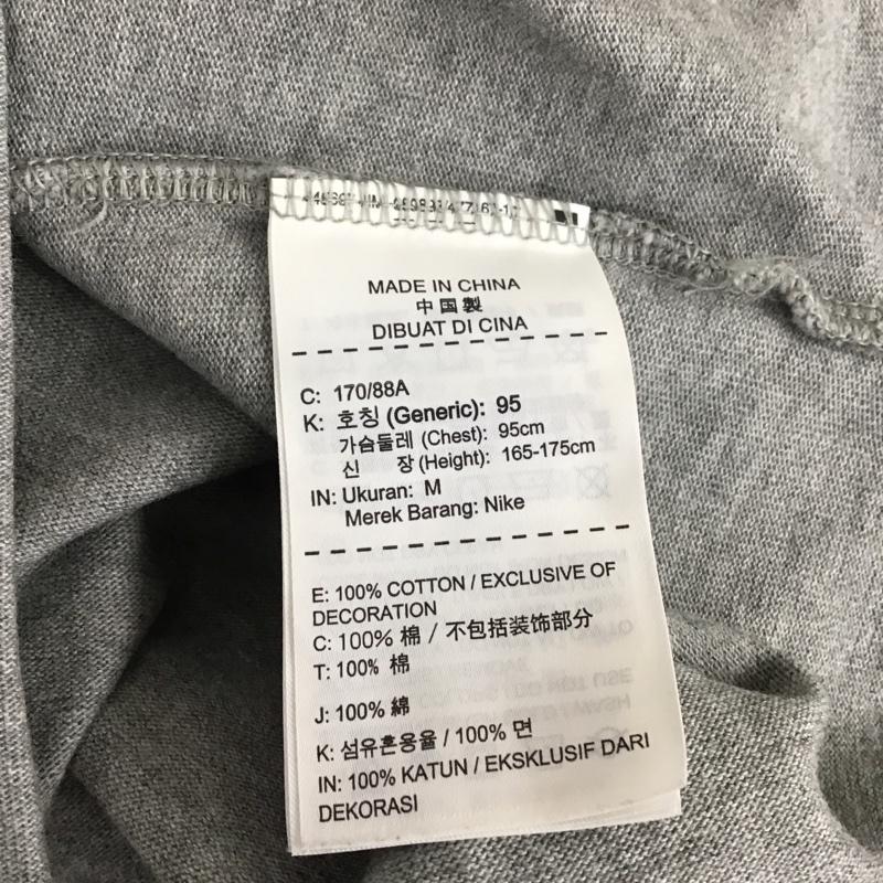 ナイキ NIKE Tシャツ 七分袖 M ロゴ、文字 灰 / グレー / メンズ USED 古着 中古 10107991