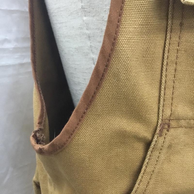 古着 USED ベスト ベスト ジップアップベスト ノースリーブカットソー 古着 ヴィンテージ M 無地 茶 / ブラウン / メンズ USED 古着 中古 10118646