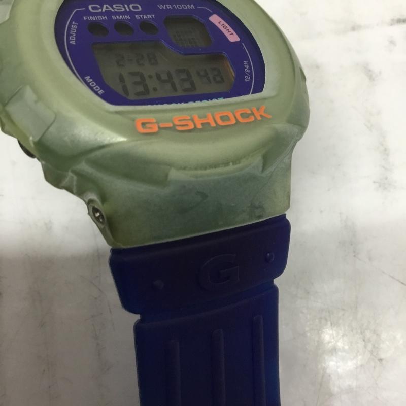 ジーショック G-SHOCK 腕時計 デジタル DW-620 スケルトン ロゴ、文字 紫 / パープル / レディース USED 古着 中古 10106386