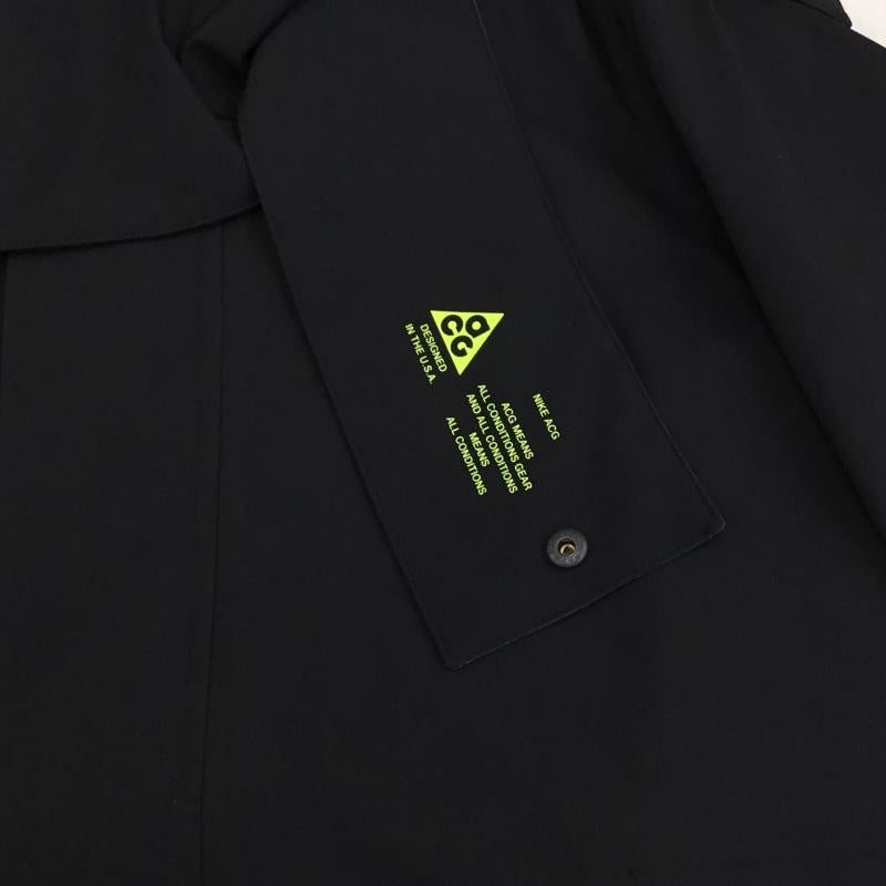 ナイキ エィシージー NIKE ACG コート コート一般 NIKE ACG GORE-TEX COAT S ロゴ、文字 黒 / ブラック / X 薄緑 / ライトグリーン / レディース USED 古着 中古 10124747