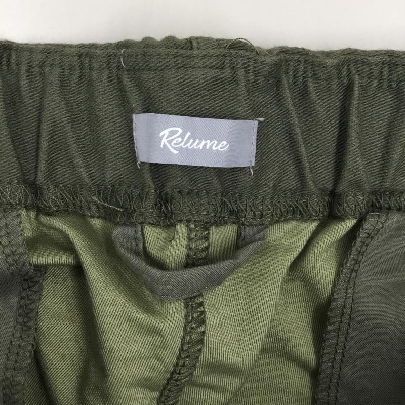 レリューム relume パンツ ワークパンツ、ペインターパンツ 22-030-464-0420-2-0 ワイドパンツ ストレッチパンツ カジュアルパンツ L 無地 カーキ / カーキ /  メンズ USED 古着 中古 10121965