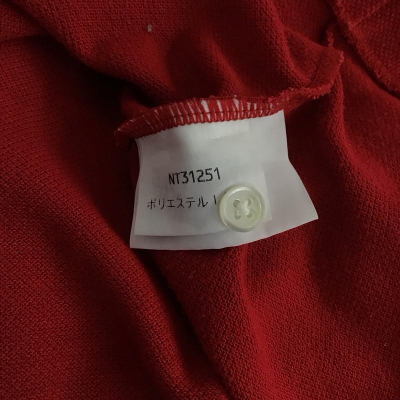 ザノースフェイス THE NORTH FACE ポロシャツ 半袖 半袖ポロシャツ カラーシャツ 半袖カットソー L ロゴ、文字 赤 / レッド / メンズ USED 古着 中古 10138575