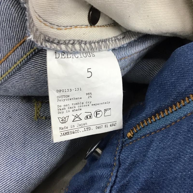 デリシャス DELICIOUS パンツ デニム、ジーンズ DP0153-151 ストレッチ 5 ロゴ、文字 水色 / ライトブルー / メンズ USED 古着 中古 10108253