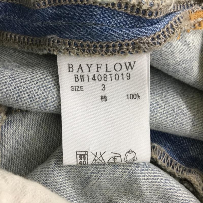 ベイフロー BAYFLOW パンツ デニム、ジーンズ デニムパンツ スリムパンツ ダメージジーンズ 3 ダメージ加工 インディゴ / インディゴ / メンズ USED 古着 中古 10117680